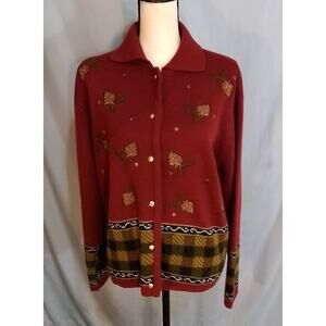 CRYSTAL KOLE , autumn rust color sweater